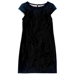 Ivy & Blu Women's Black Cut Out Vegan Leather Wiggle Shift Cap Sleeve Dress 4